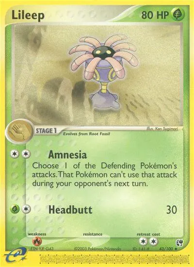 Lileep, Pokémon card SS 43 — Sandstorm set
