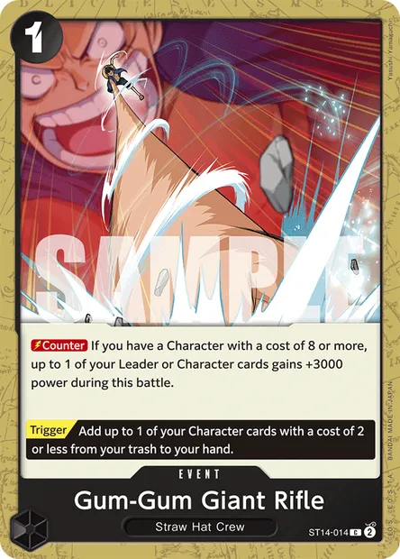 Gum-Gum Giant Rifle, One Piece card ST14-014 — 3D2Y set
