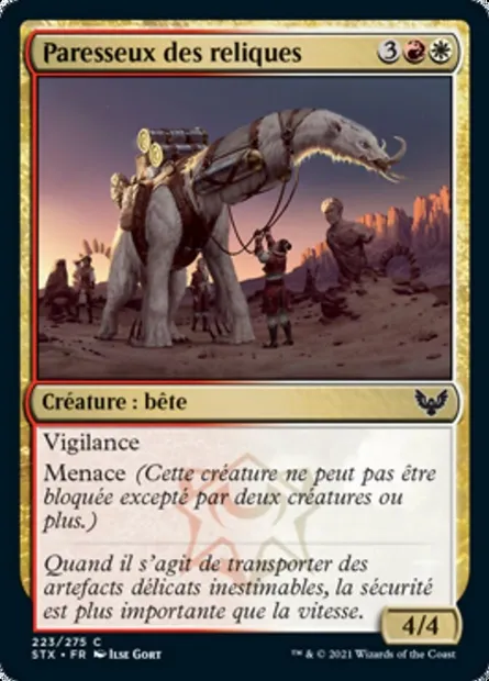 Paresseux des reliques, carte Magic STX 223 — extension Strixhaven: l'Académie des Mages