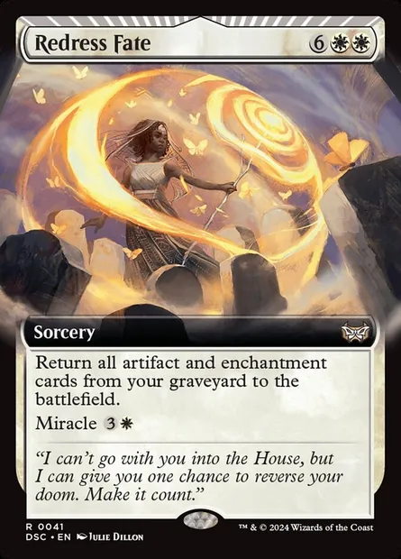 Redress Fate, Magic card DSC 41 — Duskmourn: House of Horror Commander set