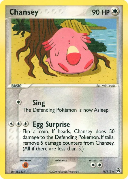Chansey, Pokémon card RG 19 — FireRed & LeafGreen set