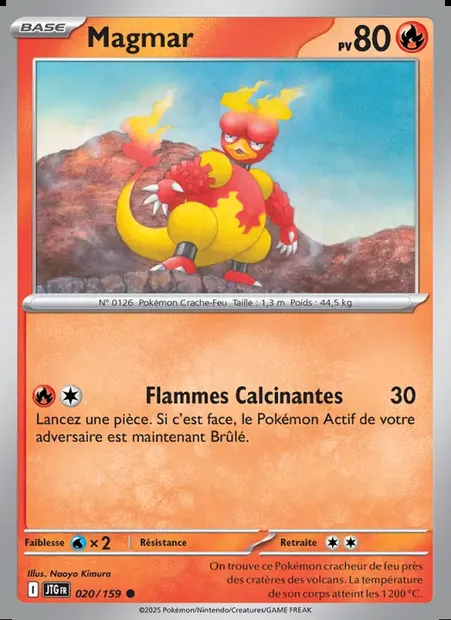 Magmar, carte Pokémon JTG 020 — extension Aventures Ensemble