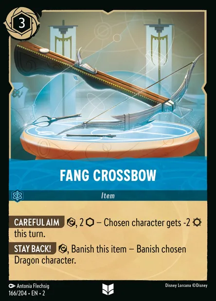 Fang Crossbow, Disney Lorcana card CH2-166 — Rise of the Floodborn set
