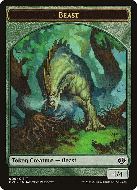 Beast, carte Magic TGVL 9 — extension Duel Decks Anthology: Garruk vs. Liliana Tokens