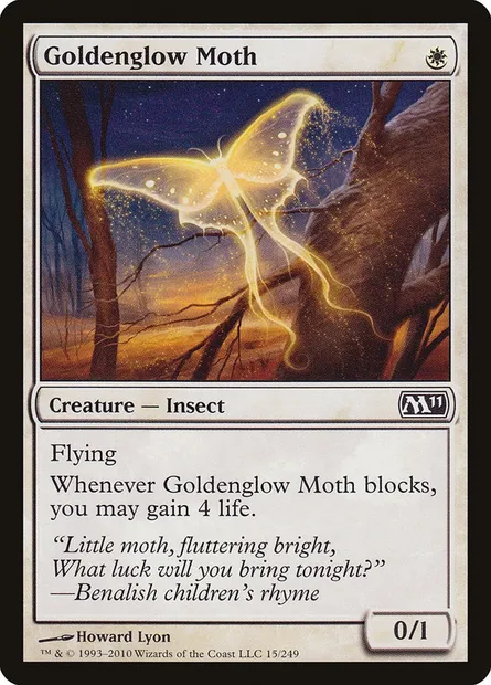 Goldenglow Moth, Magic card M11 15 — Magic 2011 set