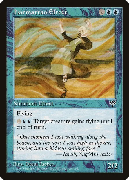 Harmattan Efreet, Magic card MIR 69 — Mirage set