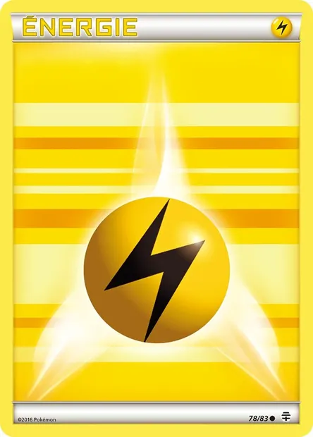 Énergie Lightning de base, carte Pokémon GEN 78 — extension Générations