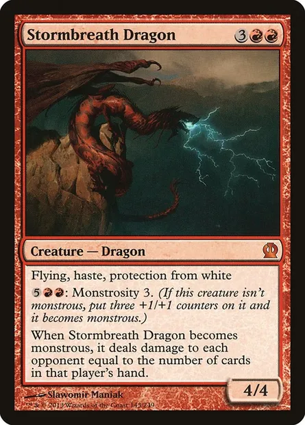 Stormbreath Dragon, Magic card THS 143 — Theros set