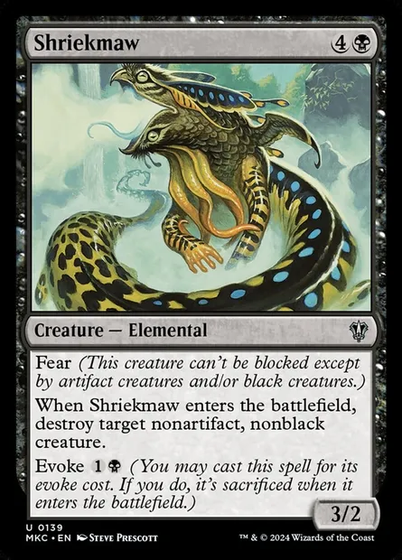 Shriekmaw, Magic card MKC 139 — Murders at Karlov Manor Commander set
