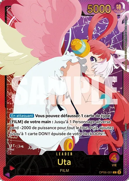 Uta, carte One Piece OP06-001 — extension ONE PIECE CARD THE BEST