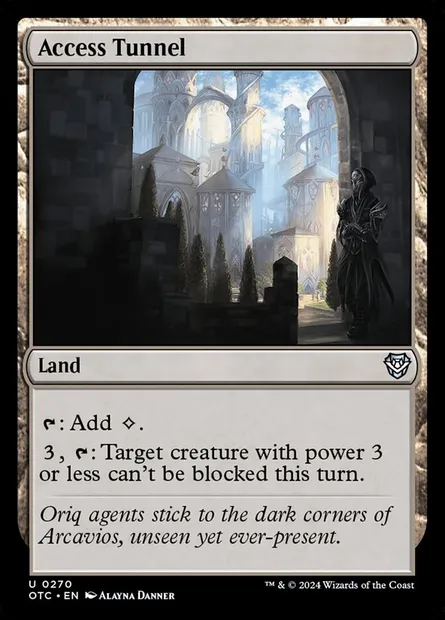Access Tunnel, Magic card OTC 270 — Outlaws of Thunder Junction Commander set