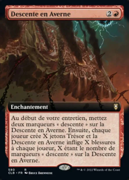 Descente en Averne, carte Magic CLB 580 — extension Commander Légendes : la bataille de la Porte de Baldur