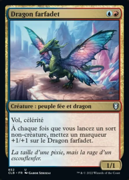 Dragon farfadet, carte Magic CLB 852 — extension Commander Légendes : la bataille de la Porte de Baldur