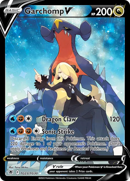 Garchomp V, Pokémon card ASR TG23 — Astral Radiance set