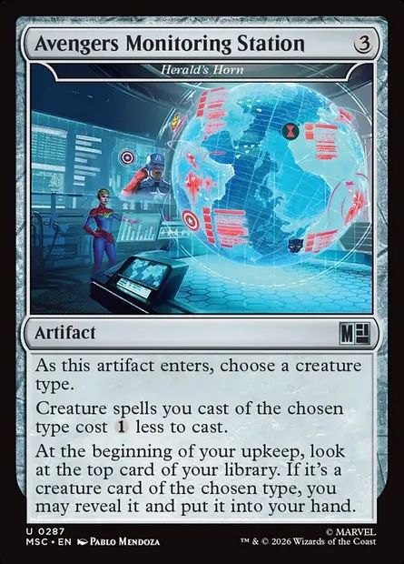 Herald's Horn, Magic card MSC 287 — Marvel Super Heroes Commander set