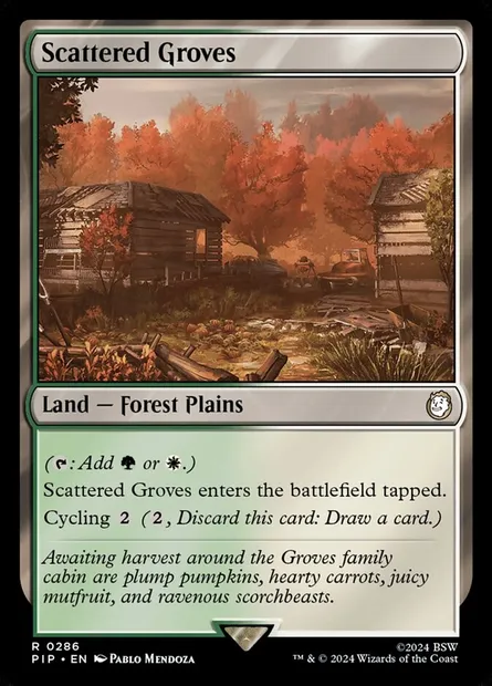 Scattered Groves, Magic card PIP 286 — Fallout set