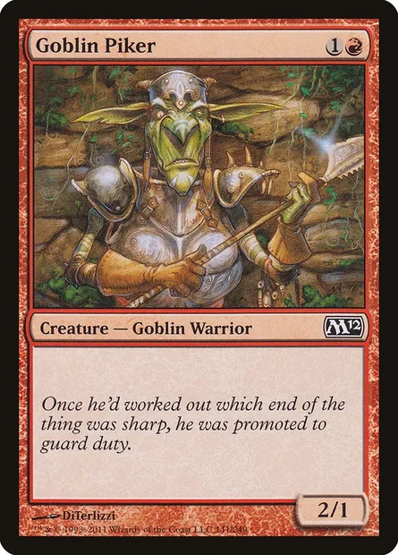 Goblin Piker, Magic card M12 141 — Magic 2012 set