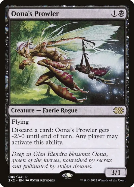Oona's Prowler, Magic card 2X2 85 — Double Masters 2022 set