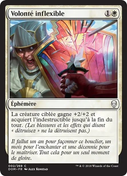 Volonté inflexible, carte Magic DOM 2 — extension Dominaria