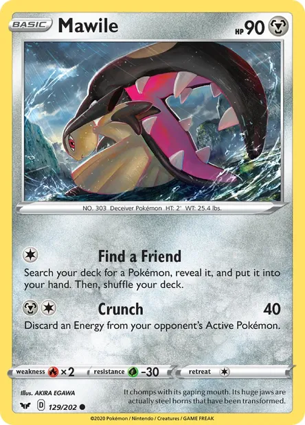 Mawile, Pokémon card SSH 129 — Sword & Shield set