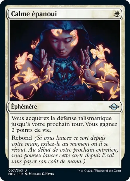 Calme épanoui, carte Magic MH2 7 — extension Horizons du Modern 2
