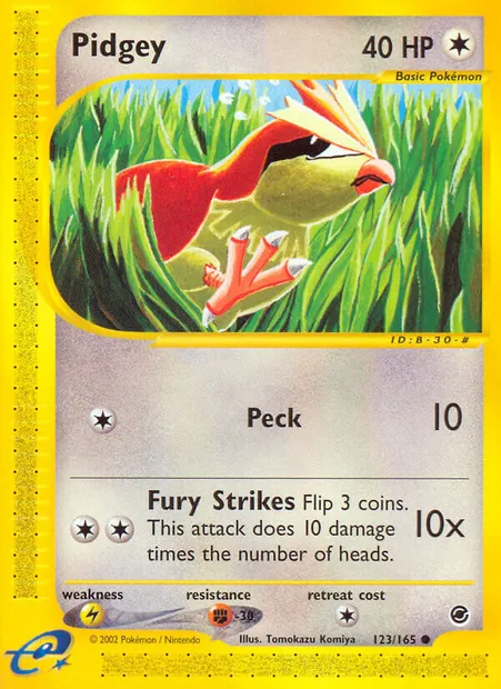 Pidgey, Pokémon card EX 123 — Expedition Base Set set