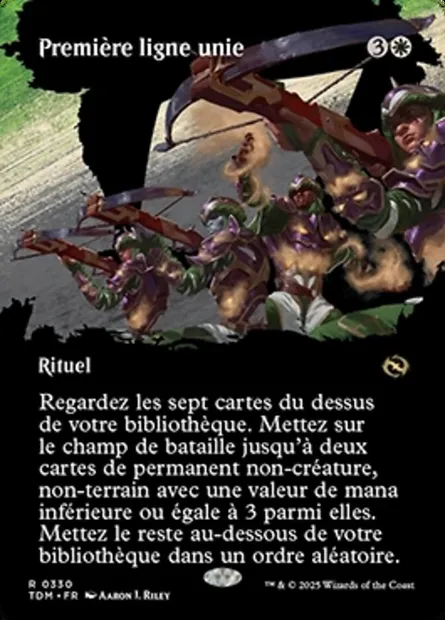 Première ligne unie, carte Magic TDM 330 — extension Tarkir: Dragonstorm