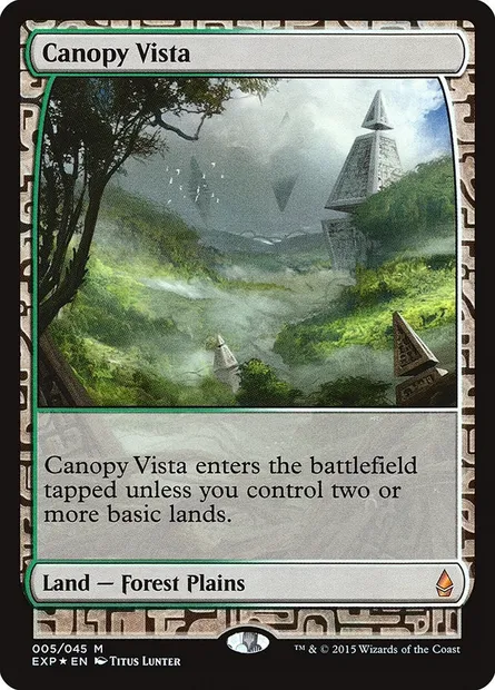 Canopy Vista, Magic card EXP 5 — Zendikar Expeditions set
