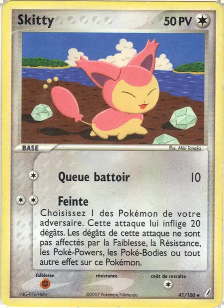 Skitty, carte Pokémon CG 41 — extension EX Gardiens de Cristal