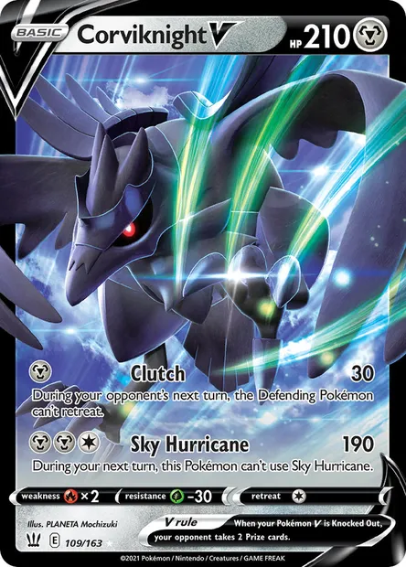 Corviknight V, Pokémon card BST 109 — Battle Styles set