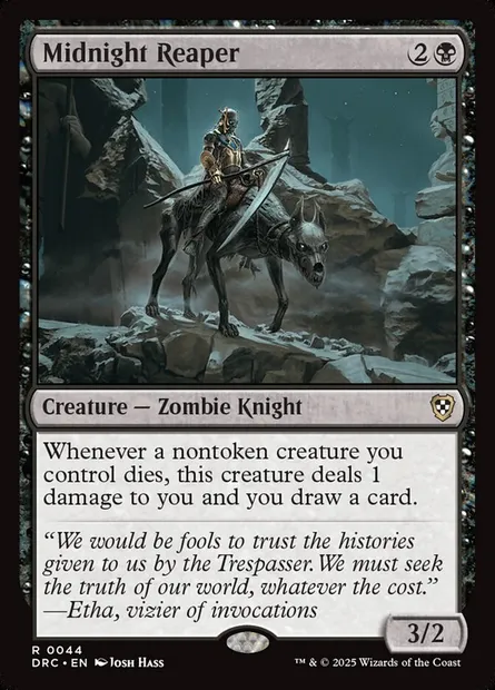 Midnight Reaper, Magic card DRC 44 — Aetherdrift Commander set