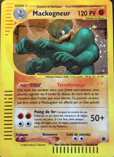 Mackogneur, carte Pokémon EX 16 — extension Expedition