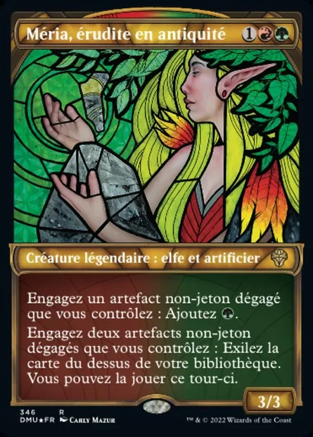 Méria, érudite en antiquité, carte Magic DMU 346 — extension Dominaria Uni