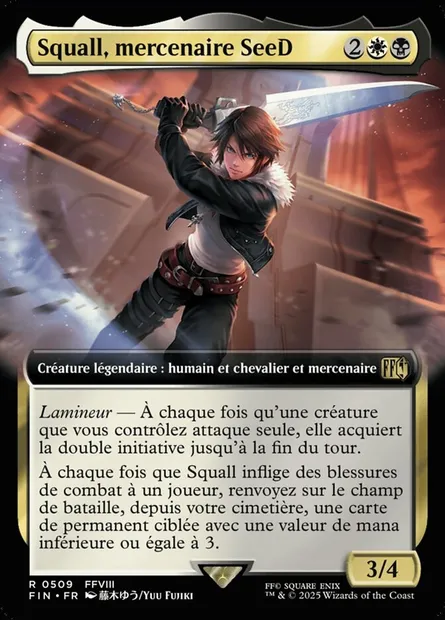 Squall, mercenaire SeeD, carte Magic FIN 509 — extension Final Fantasy