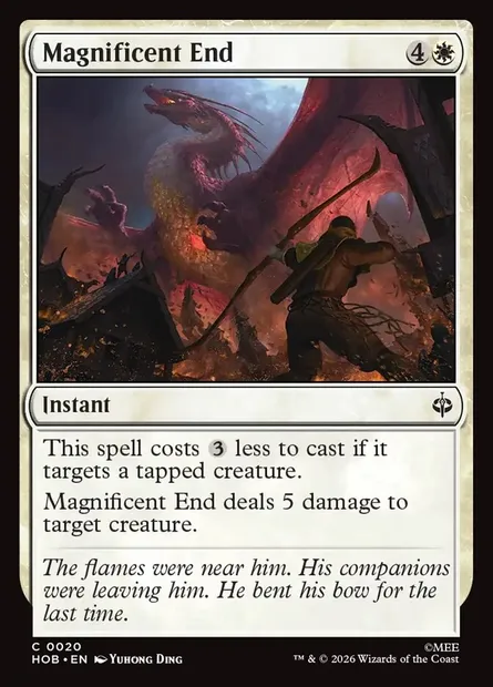 Magnificent End, Magic card HOB 20 — The Hobbit set