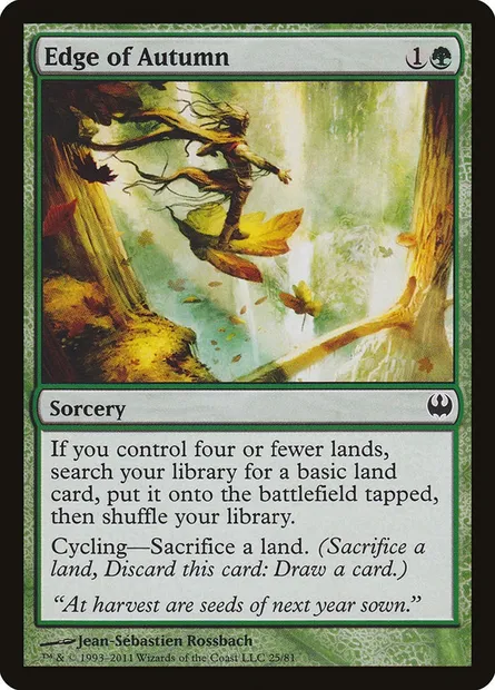 Edge of Autumn, Magic card DDG 25 — Duel Decks: Knights vs. Dragons set