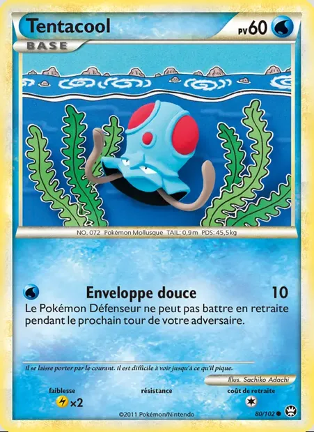 Tentacool, carte Pokémon TM 80 — extension Triomphant