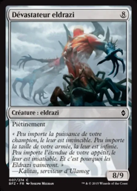 Dévastateur eldrazi, carte Magic BFZ 7 — extension La bataille de Zendikar