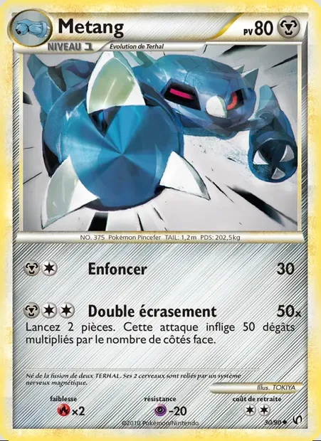 Métang, carte Pokémon UD 30 — extension Indomptable