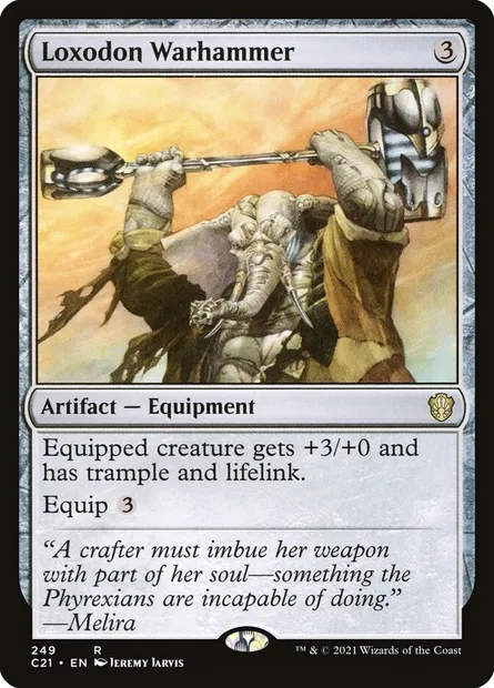 Loxodon Warhammer, Magic card C21 249 — Commander 2021 set
