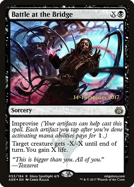 Bataille du pont, carte Magic PAER 53s — extension Aether Revolt Promos