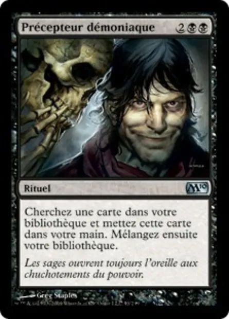Précepteur démoniaque, carte Magic M10 91 — extension Magic 2010