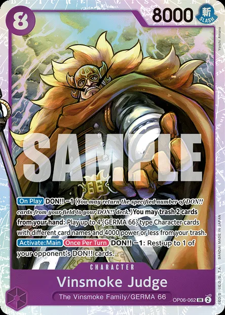 Judge Vinsmoke, carte One Piece OP06-062 — extension ONE PIECE CARD THE BEST