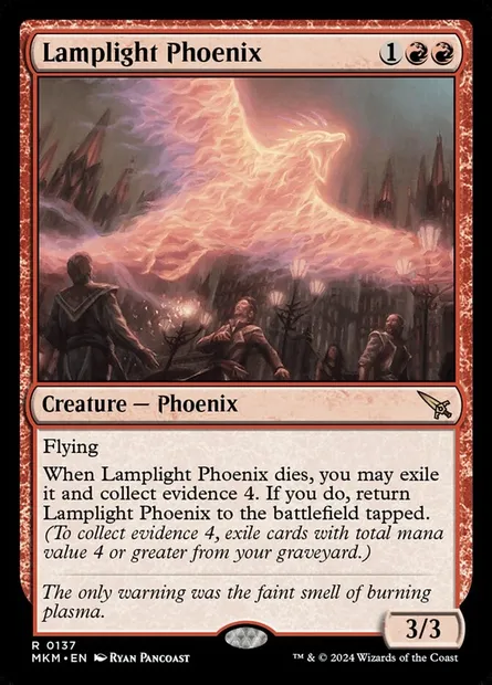 Lamplight Phoenix, Magic card MKM 137 — Murders at Karlov Manor set