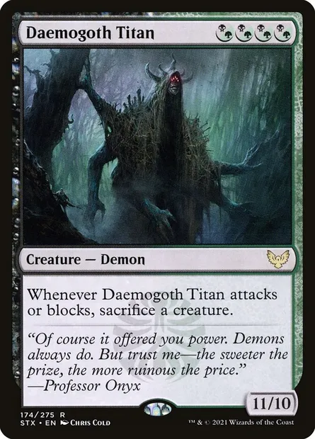 Daemogoth Titan, Magic card STX 174 — Strixhaven: School of Mages set