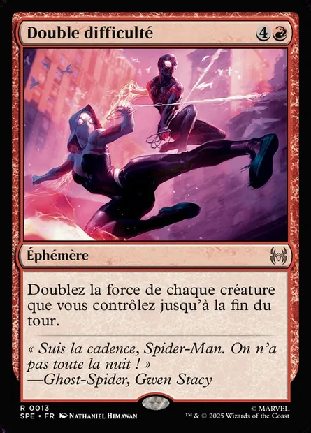 Double difficulté, carte Magic SPE 13 — extension Marvel's Spider-Man Eternal