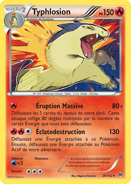 Typhlosion, carte Pokémon BKT 20 — extension Impulsion Turbo