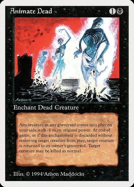 Animate Dead, Magic card SUM 93 — Summer Magic / Edgar set