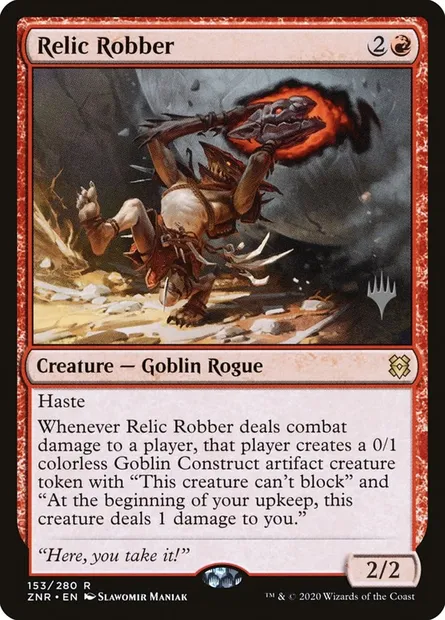 Relic Robber, Magic card PZNR 153p — Zendikar Rising Promos set