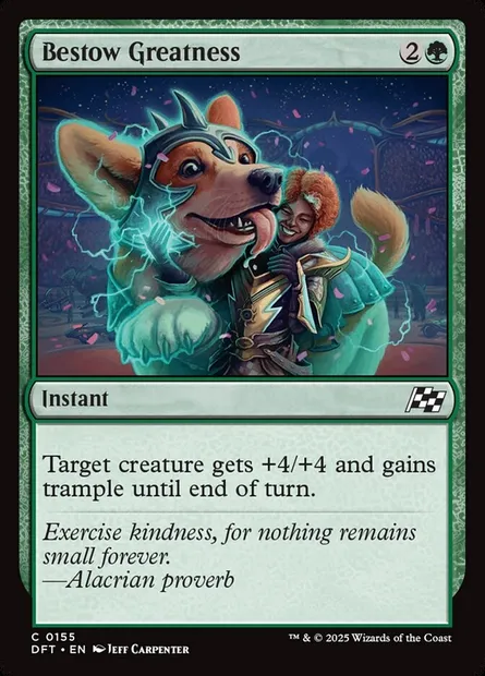 Bestow Greatness, Magic card DFT 155 — Aetherdrift set